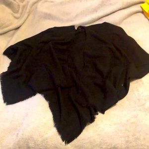 Large black open poncho